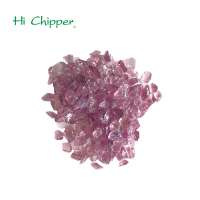 Purple landscaping colored glass chips for beautification decoration