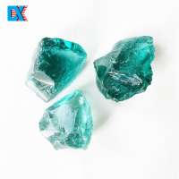 30-50mm colorful Garden landscaping transparent colorful glass rocks