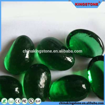 Fashionable design colorful and natural polished glass pebble,natural loose pebble stone,white beach pebble