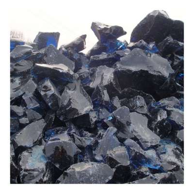 In cheapest price colorful glass landscaping big glass rocks