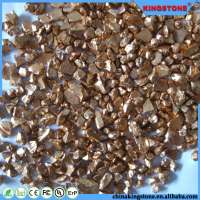 golden color all side mirror glass chips