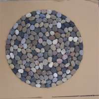 Hot selling natural decorative river pebble stone mat