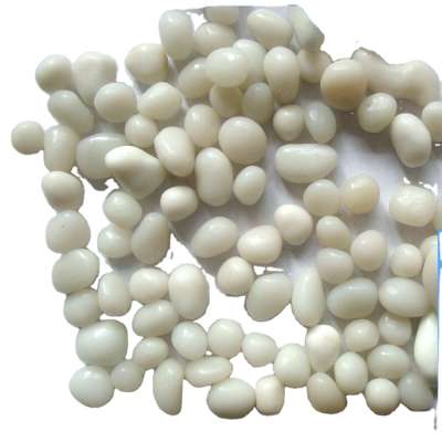 white glass pebbles for wall